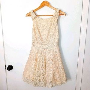 City Trangles Ivory Lace White Dress